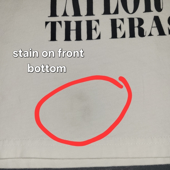 Taylor Swift The Eras Tour (Women's Medium) 100% Cotton White Graphic Tee - Picture 3 of 6